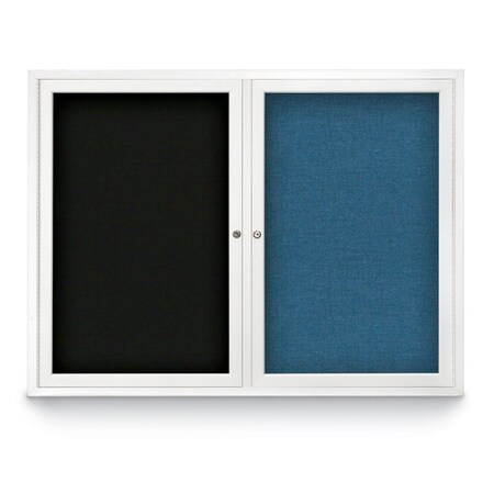 United Visual Products Corkboard, Surf/White, 48" x 36" UV404-WHITE-SURF